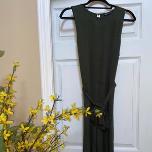 Zara Sleeveless Pine Green Jumpsuit